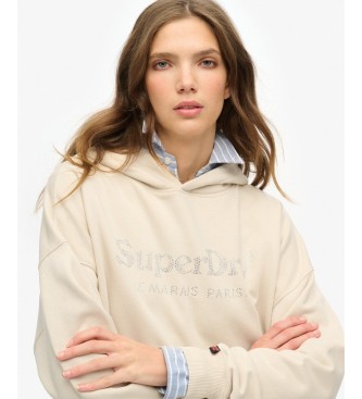 Superdry Venue Metallic beige hoodie