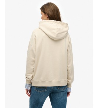 Superdry Venue Metallic beige hoodie