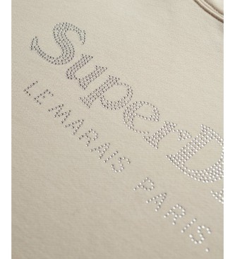 Superdry Venue Metallic beige hoodie