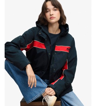 Superdry Vintage Hooded Wind Jacke mit Kapuze, marineblau