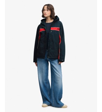Superdry Vintage Hooded Wind Jacke mit Kapuze, marineblau