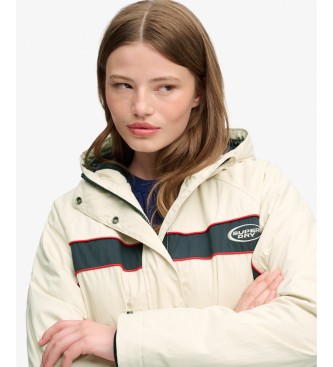 Superdry Vintage Hooded Wind Jacke mit Kapuze, beige