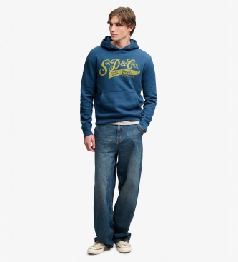 Superdry Navy Blue Vintage Script Hoodie