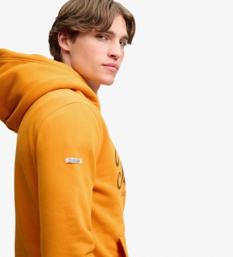 Superdry Sudadera con capucha Vintage Script naranja