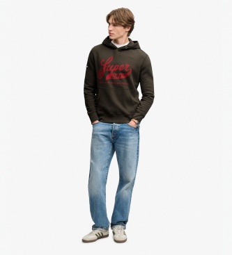 Superdry Sweat à capuche Vintage Script noir