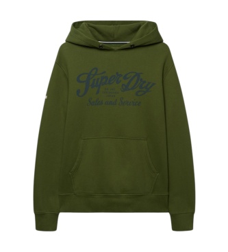 Superdry Vintage Script hoodie groen