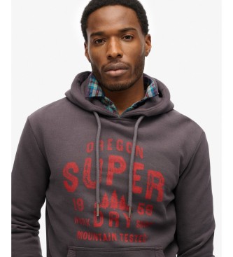 Superdry Charcoal grey Work Shop hoodie