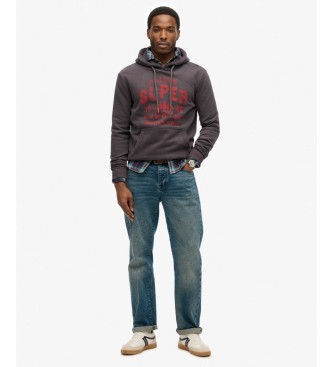 Superdry Charcoal grey Work Shop hoodie