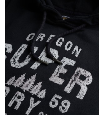 Superdry Work Shop Black Hoodie