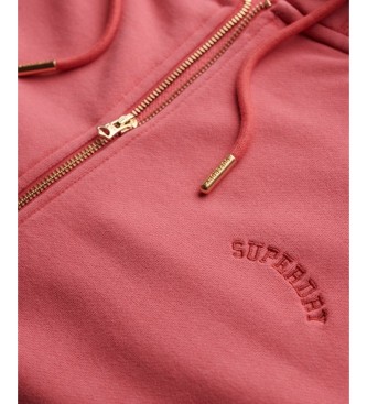 Superdry Red Essential Logo Raglan zip-up hoodie