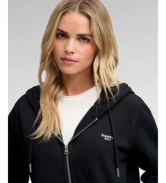 Superdry Navy Signature zip-up hoodie