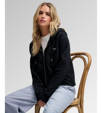 Superdry Navy Signature zip-up hoodie