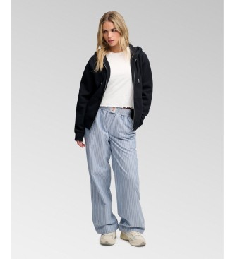 Superdry Navy Signature zip-up hoodie