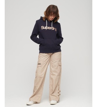 Superdry Navy blue Metallic Core hoodie