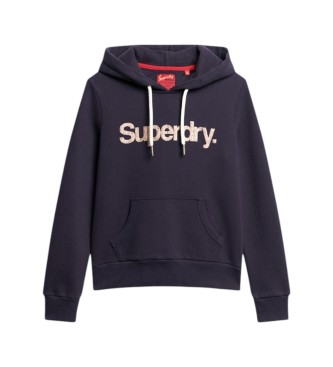 Superdry Navy blue Metallic Core hoodie