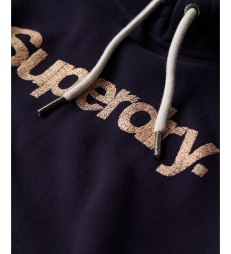 Superdry Navy blue Metallic Core hoodie