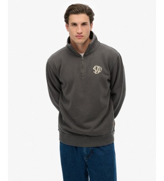 Superdry Athletic Half gray half-zip sweatshirt