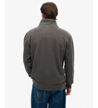 Superdry Athletic Half gray half-zip sweatshirt
