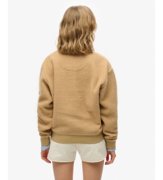 Superdry Beige Country Club Half zip sweatshirt