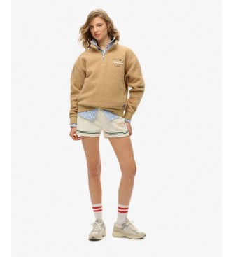 Superdry Beige Country Club Half zip sweatshirt