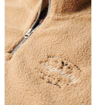 Superdry Beige Country Club Half zip sweatshirt