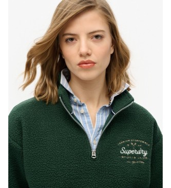 Superdry Polar com meio fecho Country Club Half verde