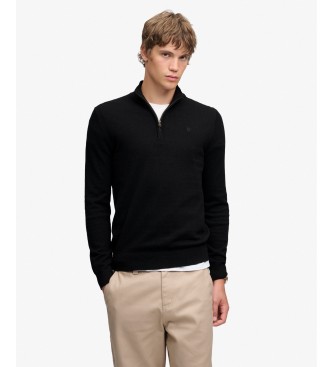 Superdry Black half-zip sweater
