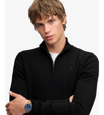 Superdry Black half-zip sweater