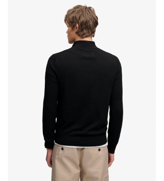 Superdry Black half-zip sweater
