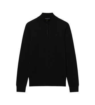 Superdry Black half-zip sweater