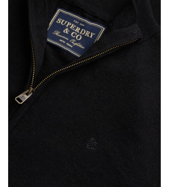 Superdry Black half-zip sweater