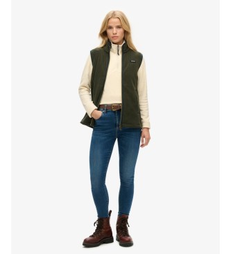 Superdry Beige Polar Crop half-zip sweatshirt