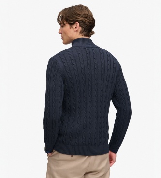 Superdry Sudadera Preppy Cotton Cable marino
