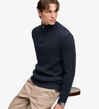 Superdry Sudadera Preppy Cotton Cable marino