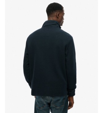 Superdry Navy blue RIB half-zip sweatshirt