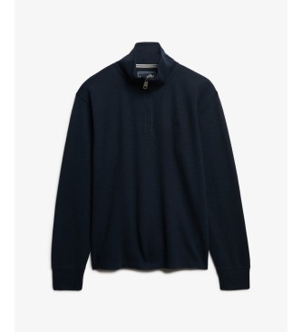Superdry Navy blue RIB half-zip sweatshirt