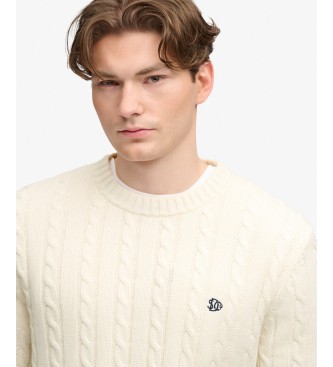 Superdry Jersey Coton Torsadé beige