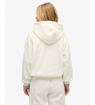 Superdry Country Club Velour Loose Hood sweatshirt hvid