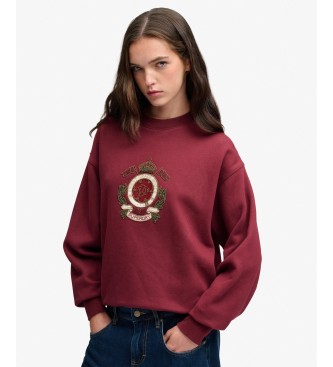 Superdry Crest Loose burgundy sweatshirt