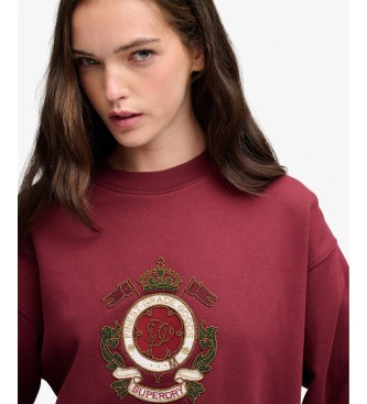 Superdry Crest Loose burgundy sweatshirt