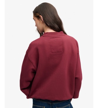 Superdry Crest Loose burgundy sweatshirt