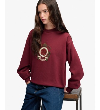 Superdry Crest Loose burgundy sweatshirt