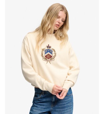 Superdry Beige Crest Loose Sweatshirt