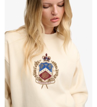 Superdry Beige Crest Loose Sweatshirt