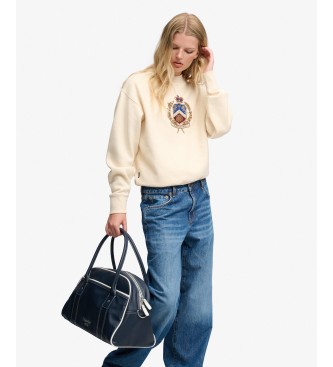 Superdry Beige Crest Loose Sweatshirt