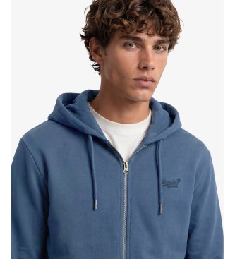 Superdry Essential Logo Zip Sweatshirt, blau