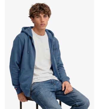 Superdry Essential Logo Zip Sweatshirt, blau