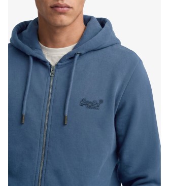 Superdry Essential Logo Zip Sweatshirt, blau