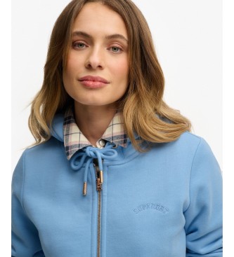Superdry Sudadera Essential Logo Ziphood HB blauw