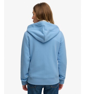 Superdry Sudadera Essential Logo Ziphood HB blauw